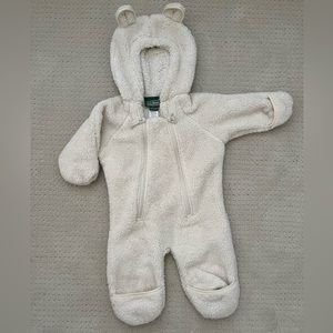 LL Bean fleece baby bunting 3-6 months